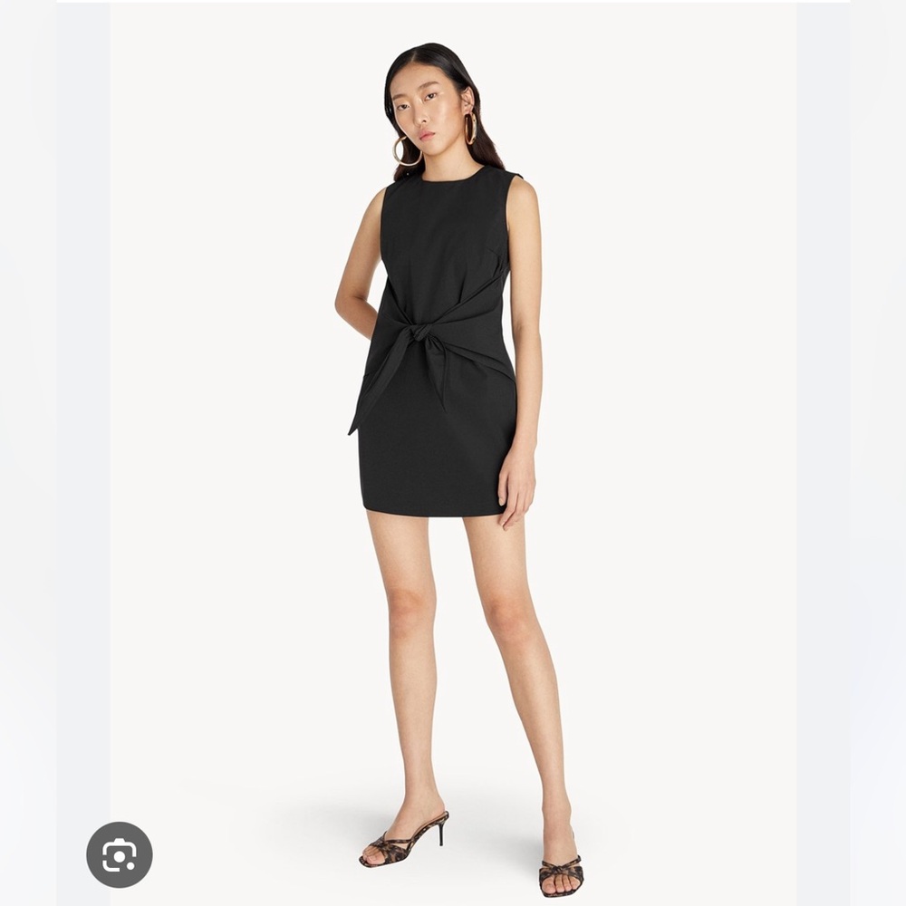 NEW DO+BE Black Tie Front Sleeveless Mini cocktail dress women size Small